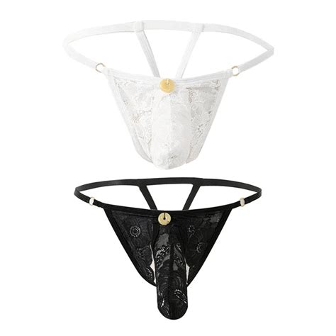 MENS THONGS SEE Through Underwear Lace Sheath G String Party Panties Lingerie 10 79 PicClick UK