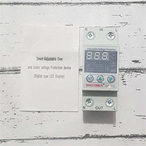 Promo Sinotimer SVP-912 adjustable voltage protector 40a 230vac 50/60hz ...
