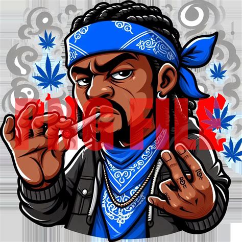 Crip Boondocks Style Cartoon, Rapper,ski Mask, Hip Hop, Gangster, PNG ...