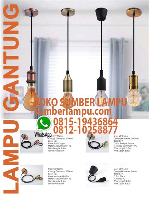 Jual Lampu Gantung Dekorasi Edison LED E27 Sumberlampu