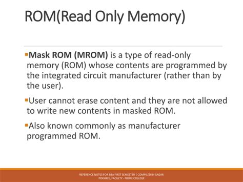 Primary Memory: RAM, ROM and their Types | PPT