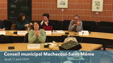 Conseil municipal Machecoul Saint Même YouTube