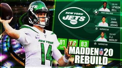 Madden 20 New York Jets Realistic Rebuild Sam Darnold IS CLUTCH