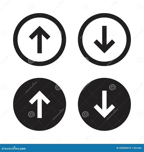 Up And Down Arrow Icon Vector Upload And Download Button Stock Vector