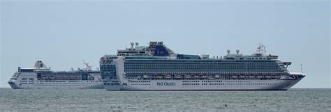 Two Cruise Ships At Sea Free Stock Photo Public Domain Pictures