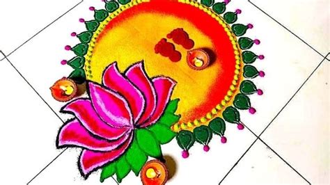 Holi 2024 Rangoli designs: 5 easy-to-make rangoli hacks to brighten ...