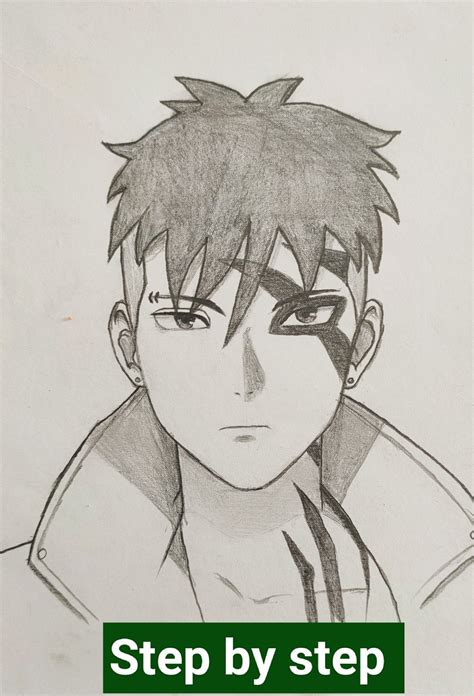 How To Draw Kawaki Step By Step Kawaki Boruto Drawing Anime Drawing