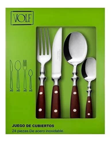 Juego Cubiertos Volf Bistro Acero Inoxidable Pzs Oferta