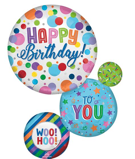 Orbz Happy Birthday Tiered Cake Foil Balloon Bargain Balloons