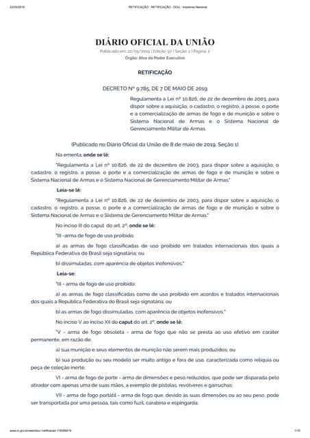 Bolsonaro Publica Novo Decreto De Armas E Proíbe Fuzis Para Cidadão