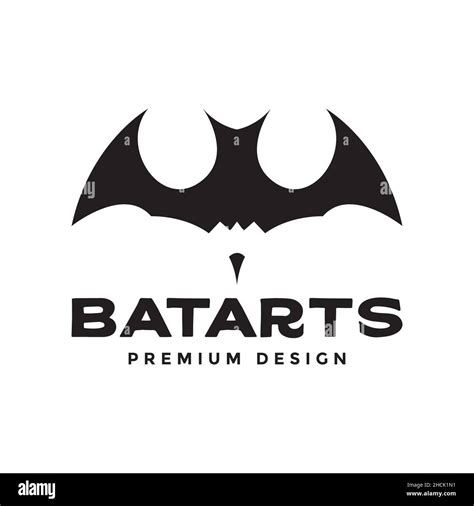 Black Bat With Pencil Creative Logo Design Vector Graphic Symbol Icon