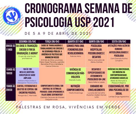 Semana De Psicologia USP 2021 Instituto De Psicologia USP