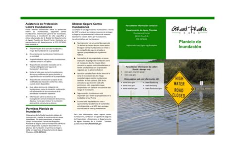 Floodplain Brochure Spanish