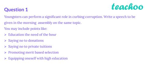 Speech Writing Class 11 Format And Example Teachoo Speech