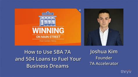 How To Use Sba A And Loans To Fuel Your Business Dreams Joshua