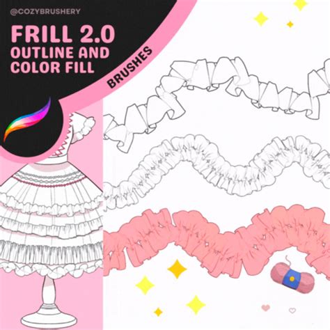 Free Frill Double Brushes For Procreate Librium