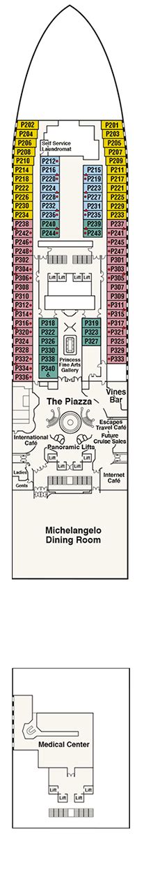 Emerald Princess Deck plan & cabin plan