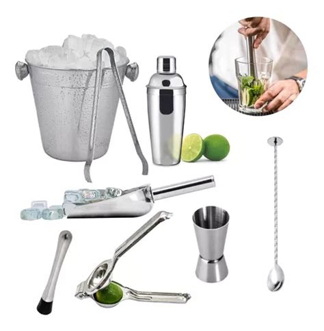 Kit Barman Inox Coqueteleira Caipirinha Profissional Itens Frete Gr Tis