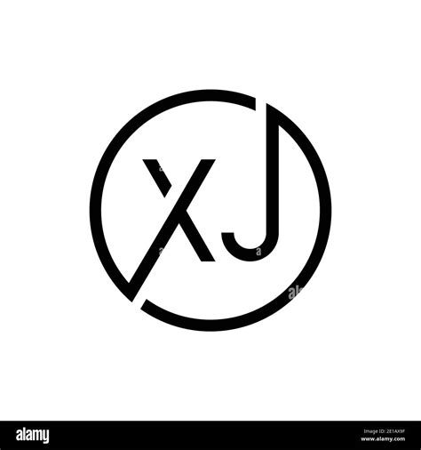 Creative Circle Letter Xj Logo Design Vector Template Initial Linked