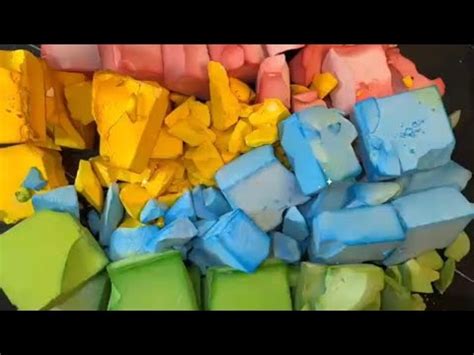 Rainbow Dyed Gym Chalk Blocks ASMR Crunchy ASMRgymchalkIndonesia