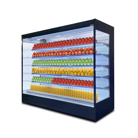 Fruits And Vegetables Show Case Industrial Supermarket Multi Deck