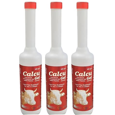 Calcu Gel 300 Gm Veterinary Calcium Gel For Cow Buffalo And Cattle Liquid Feed Supplement For Use