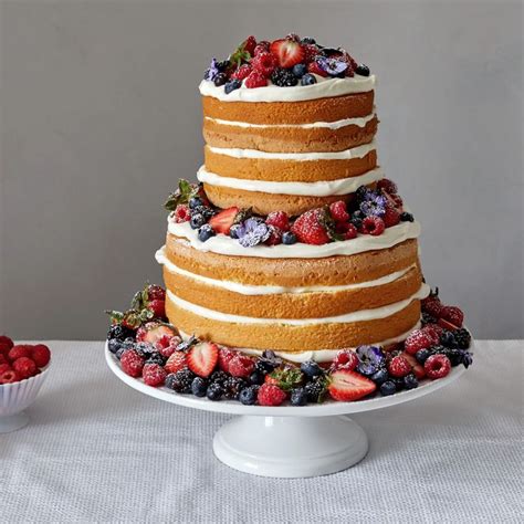 Naked Berry Chiffon Cake Recipe Desserts Berry Dessert Chiffon Cake