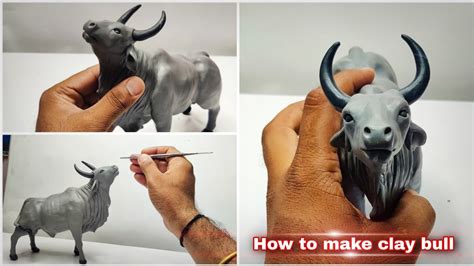 How To Make Bull With Clay Mitti Ki Gay Kaise Banaye How To Make Cow