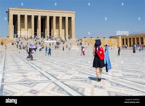 ANKARA TURKEY July 29 2019 Tourists Visiting Ataturk Mausoleum