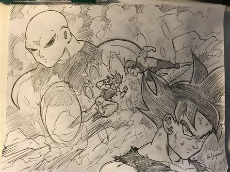 [Fanart] Goku VS Jiren sketch!! : Dragonballsuper