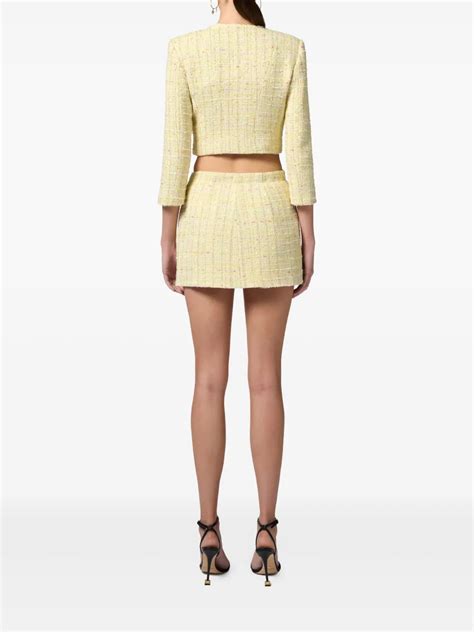 Elisabetta Franchi Lurex Blazer In Nude ModeSens