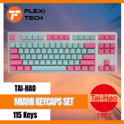 Flexi Tech Tai Hao Pbt Keys Double Shot Keycaps Set Miami Oem