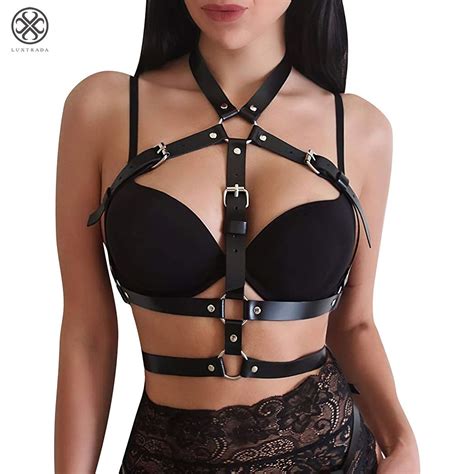 Luxtrada Punk Leather Harness Bra Body Chain Sexy Waist Chains