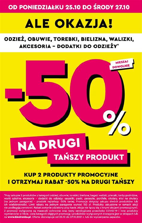 Biedronka W Tym Tygodniu Rabatu Na Drugi Produkt