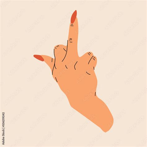 The Middle Finger Hand Drawn Sign Vector Pencil Sketch Illustration Of Fuck You Sign Isolated