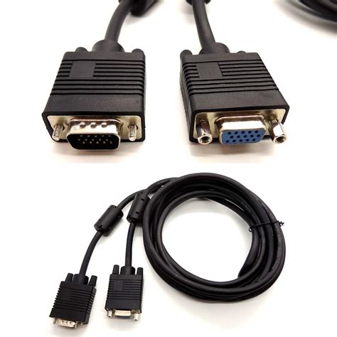 VGA EXTENSION Cable MALE TO FEMALE SVGA PC To Monitor Lead TRIPLE