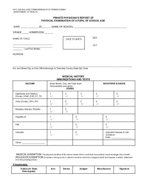 Fillable Online Cns Student Physical Exam Form Fax Email Print Pdffiller