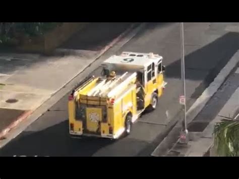 Kakaako Fire Station Honolulu Fire Dept Engine Responding Wail