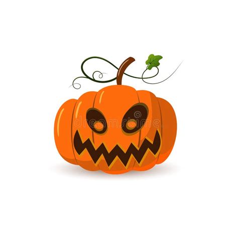 Halloween Pumpkin Icon 3d Autumn Symbol Cartoon Horror Design Halloween Scary Pumpkin Face