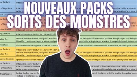 Leak Des Packs Et Sorts Des Nouveaux Monstres Un Contr Le Feu