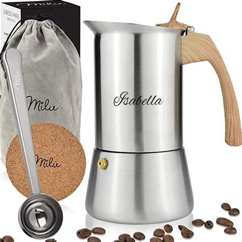 Milu Cafeti Re Italienne Induction Avec Gravure Tasses