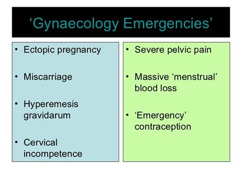 Gynaecology Emergencies