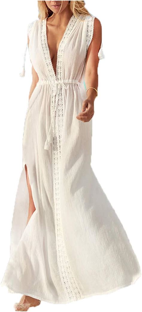 Wander Agio Womens Long Dress Bikini Cover Up Beach Swimear Coverups Robe Dresses Color At