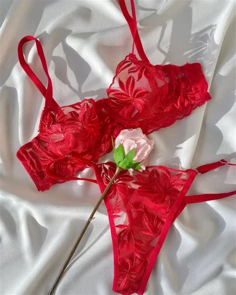 Dvodjelni Lingerie Set Ria Crveni Lunatik