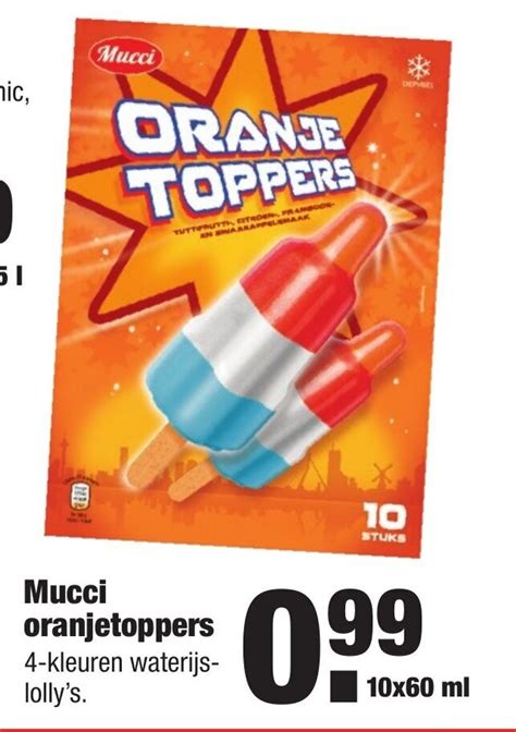 Mucci Oranjetoppers Ml Aanbieding Bij Aldi