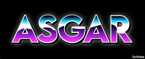asgar text effect  logo design