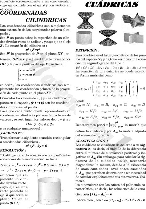 SUPERFICIES CUÁDRICAS EJERCICIOS RESUELTOS