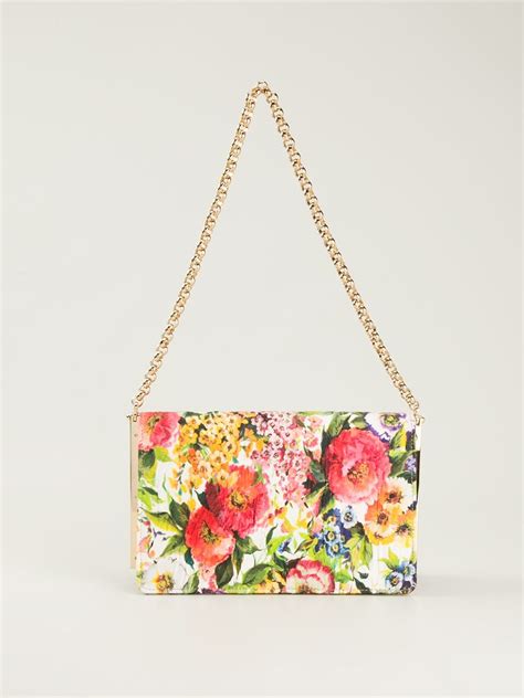 Lyst Dolce And Gabbana Floral Print Shoulder Bag