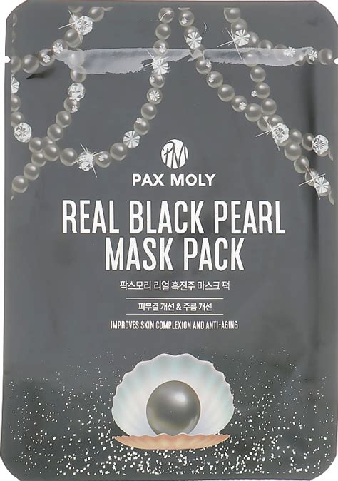 Mascarilla Facial De Tejido Con Extracto De Perla Negra Pax Moly Real