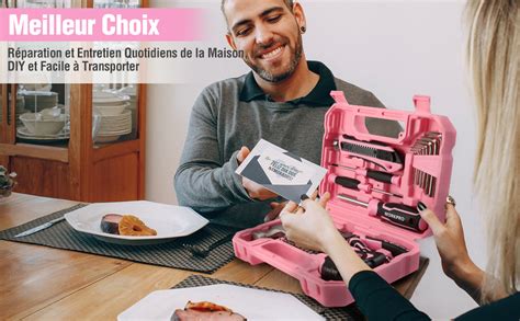 Workpro Caisse Outils Rose Pi Ces Trousse Outils Avec Bo Te De